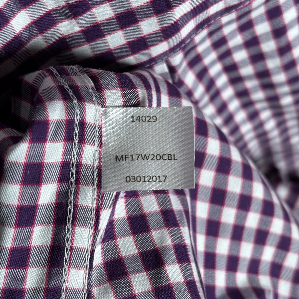 Peter Millar Purple Gingham Check Button Down Shi… - image 4